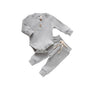 Infant Newborn Baby Girl Boy Spring Autumn Ribbed/Plaid Solid Clothes Sets Long Sleeve Bodysuits + Elastic Pants 2Pcs Outfits