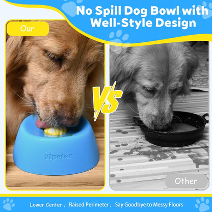 Slow Feeder Dog Bowls for Liquid Treat, 【Enrichment Ball-Roll】 Bone Broth Dog Lick Bowl, 3/4 Cup Yogurt Pup Lick Toy for Large Medium Small Breeds Dietary Supplement/Post-Op Nutrition