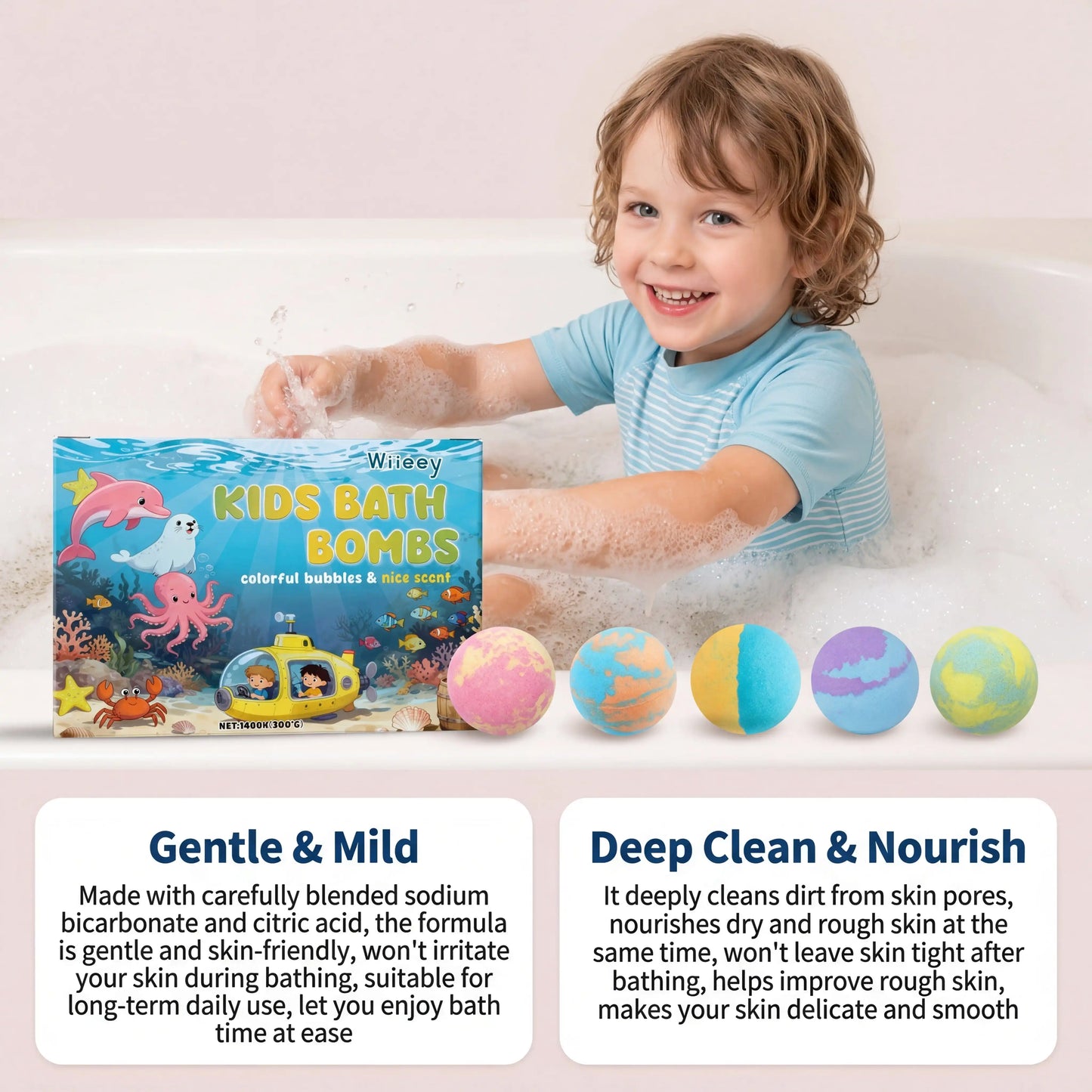 6Pcs Bath Bombs Set Premium Bombs Colorful Fizzy of inside Moisturizing Ingredients Birthday Gift
