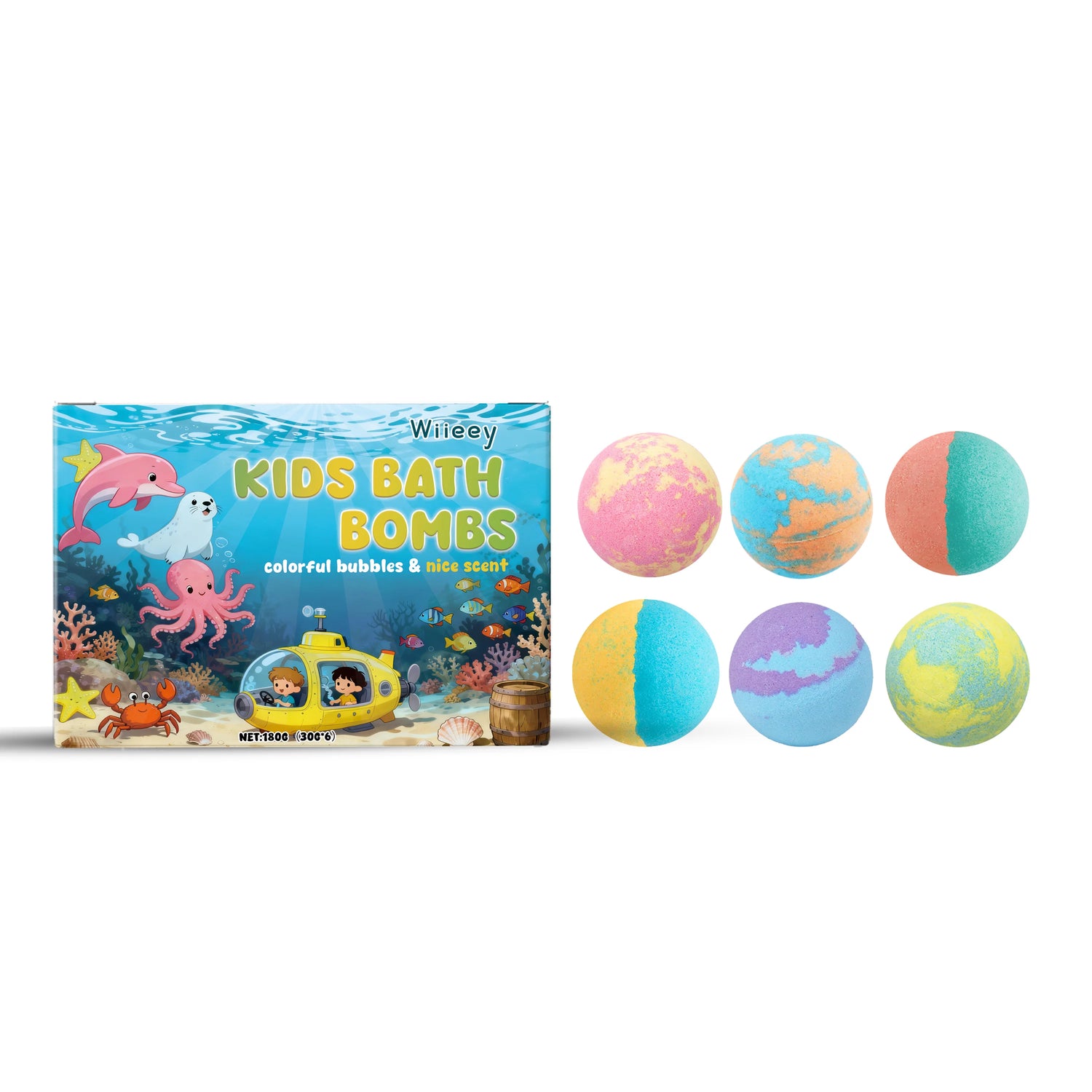 6Pcs Bath Bombs Set Premium Bombs Colorful Fizzy of inside Moisturizing Ingredients Birthday Gift
