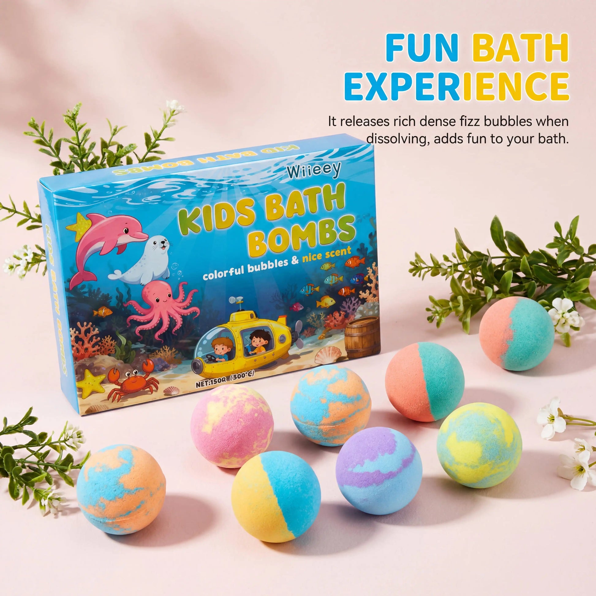 6Pcs Bath Bombs Set Premium Bombs Colorful Fizzy of inside Moisturizing Ingredients Birthday Gift