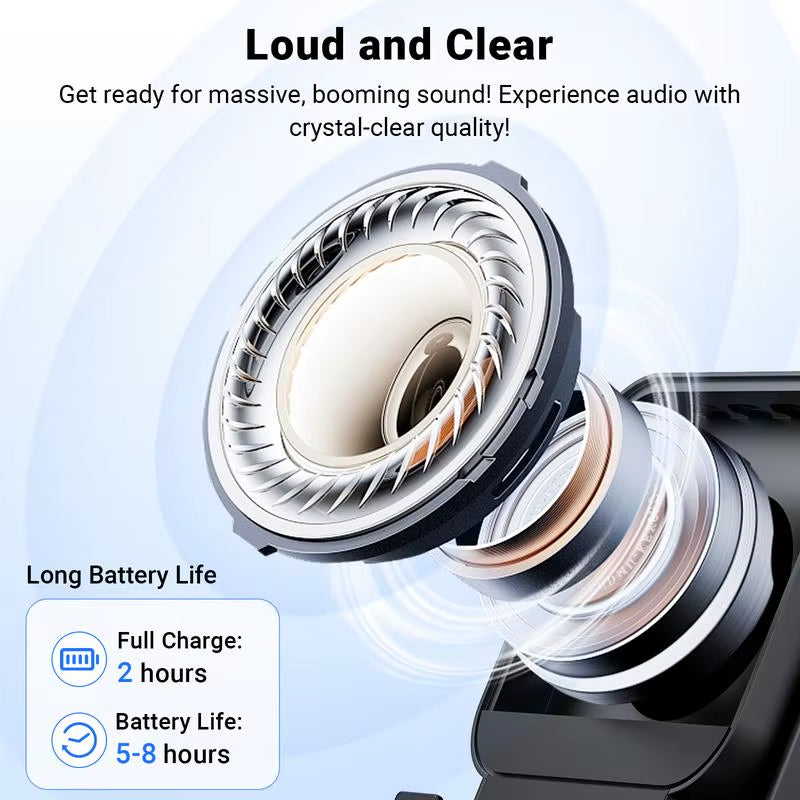 2026 Wireless Induction Audio Speaker Bracket Emergency Power 360 Adjustable Bracket with Colorful Ambient Light.